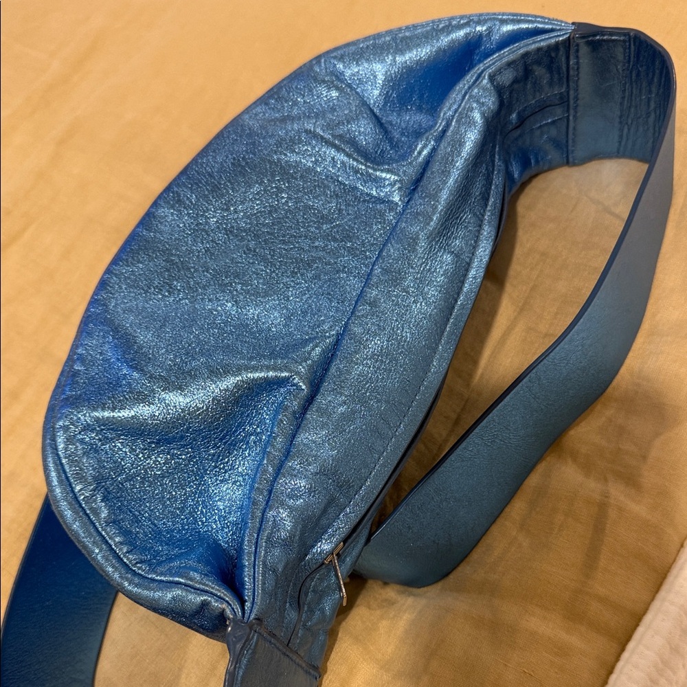 COS Metallic Blue Crossbody Bag - Picture 6 of 7